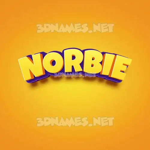 norbie in Orange Toon style - 3D name wallpaper