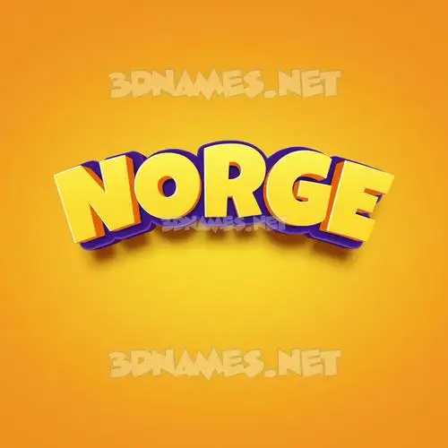 norge in Orange Toon style - 3D name wallpaper
