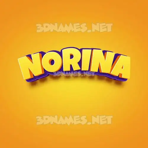 norina in Orange Toon style - 3D name wallpaper