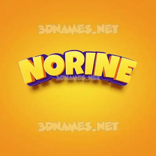 norine in Orange Toon style - 3D name wallpaper