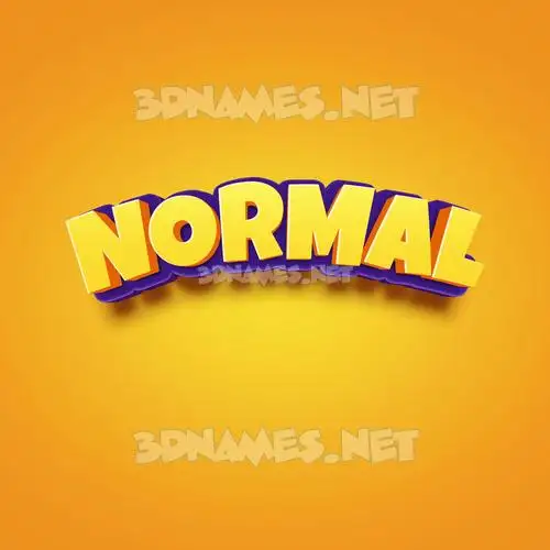 normal in Orange Toon style - 3D name wallpaper