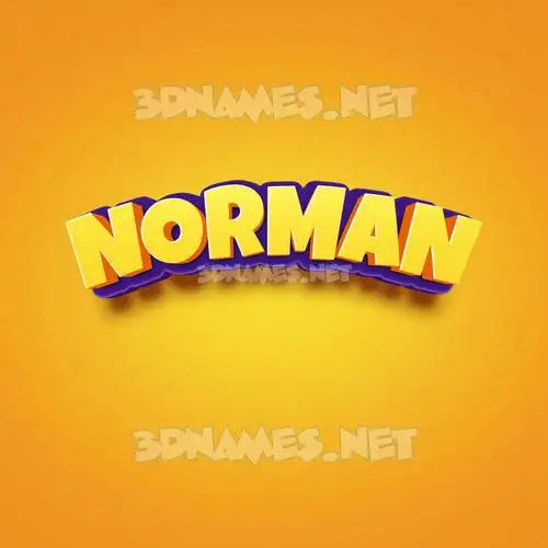 norman in Orange Toon style - 3D name wallpaper