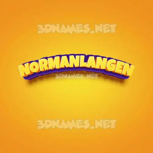 normanlangen in Orange Toon style - 3D name wallpaper