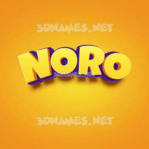 noro in Orange Toon style - 3D name wallpaper