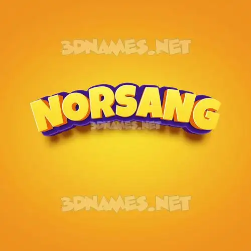 norsang in Orange Toon style - 3D name wallpaper