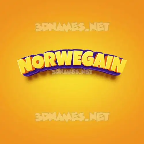 norwegain in Orange Toon style - 3D name wallpaper norwegain in Orange Toon style - 3D name wallpaper