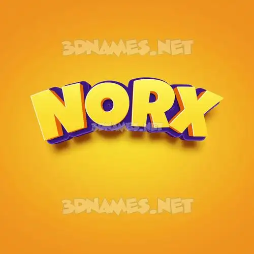 norx in Orange Toon style - 3D name wallpaper norx in Orange Toon style - 3D name wallpaper