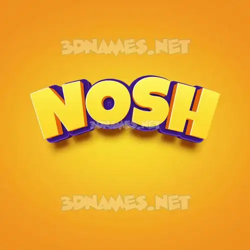 nosh in Orange Toon style - 3D name wallpaper nosh in Orange Toon style - 3D name wallpaper