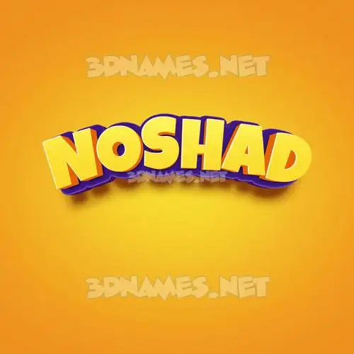 noshad in Orange Toon style - 3D name wallpaper noshad in Orange Toon style - 3D name wallpaper