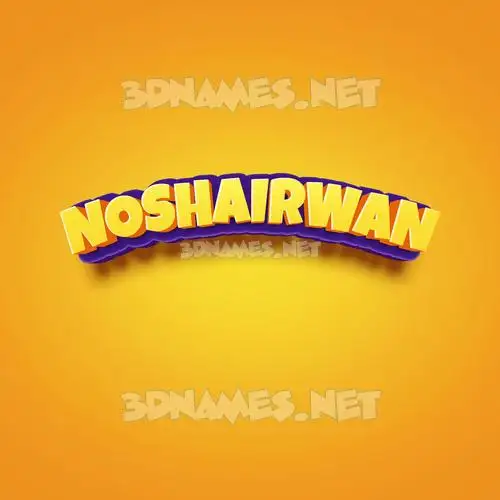 noshairwan in Orange Toon style - 3D name wallpaper noshairwan in Orange Toon style - 3D name wallpaper