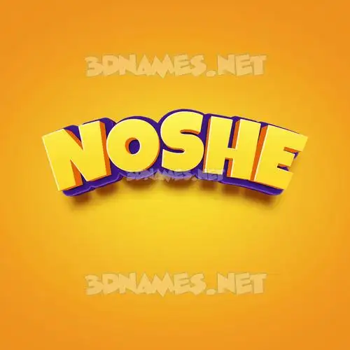 noshe in Orange Toon style - 3D name wallpaper noshe in Orange Toon style - 3D name wallpaper