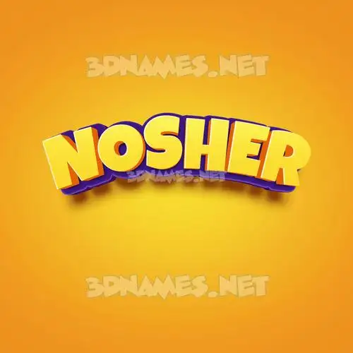 nosher in Orange Toon style - 3D name wallpaper nosher in Orange Toon style - 3D name wallpaper