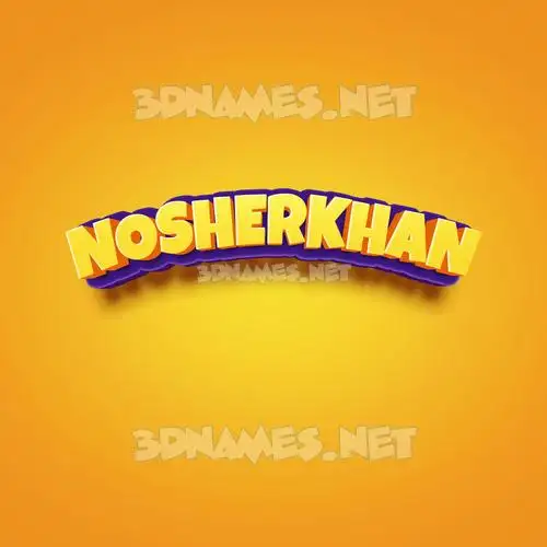 nosherkhan in Orange Toon style - 3D name wallpaper nosherkhan in Orange Toon style - 3D name wallpaper