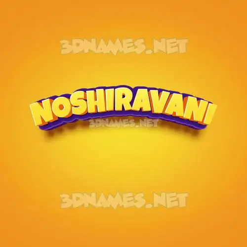 noshiravani in Orange Toon style - 3D name wallpaper