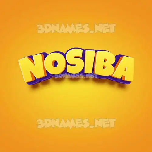 nosiba in Orange Toon style - 3D name wallpaper nosiba in Orange Toon style - 3D name wallpaper