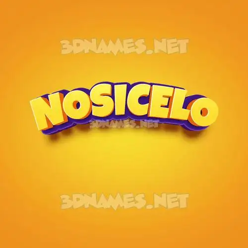 nosicelo in Orange Toon style - 3D name wallpaper nosicelo in Orange Toon style - 3D name wallpaper