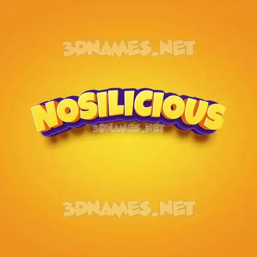 nosilicious in Orange Toon style - 3D name wallpaper