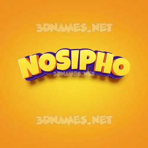 nosipho in Orange Toon style - 3D name wallpaper