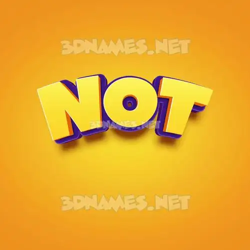 not in Orange Toon style - 3D name wallpaper not in Orange Toon style - 3D name wallpaper
