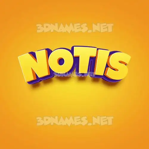 notis in Orange Toon style - 3D name wallpaper notis in Orange Toon style - 3D name wallpaper