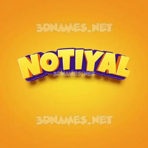 notiyal in Orange Toon style - 3D name wallpaper notiyal in Orange Toon style - 3D name wallpaper