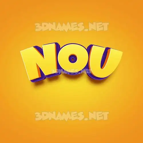 nou in Orange Toon style - 3D name wallpaper nou in Orange Toon style - 3D name wallpaper
