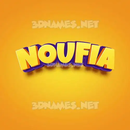 noufia in Orange Toon style - 3D name wallpaper noufia in Orange Toon style - 3D name wallpaper
