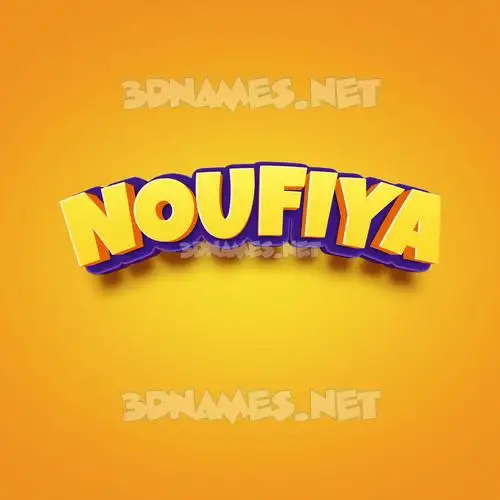 noufiya in Orange Toon style - 3D name wallpaper