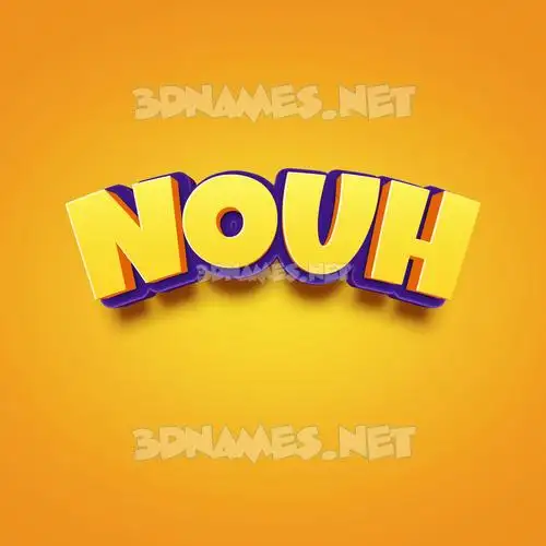 nouh in Orange Toon style - 3D name wallpaper nouh in Orange Toon style - 3D name wallpaper