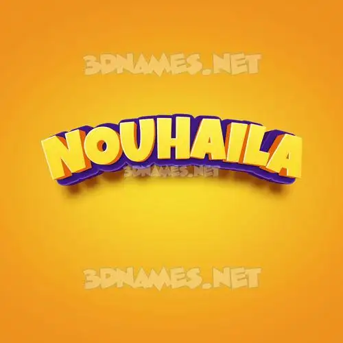 nouhaila in Orange Toon style - 3D name wallpaper nouhaila in Orange Toon style - 3D name wallpaper