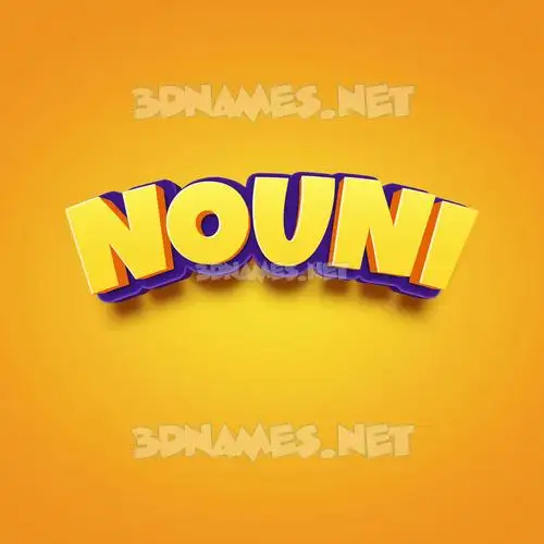 nouni in Orange Toon style - 3D name wallpaper