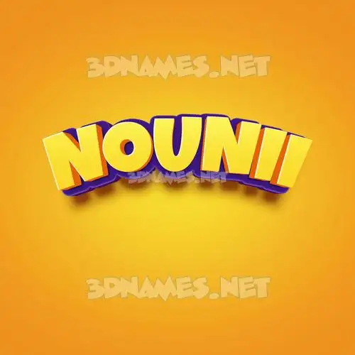 nounii in Orange Toon style - 3D name wallpaper nounii in Orange Toon style - 3D name wallpaper