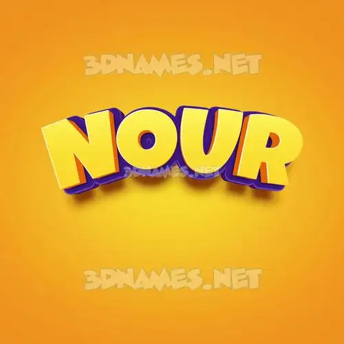 nour in Orange Toon style - 3D name wallpaper nour in Orange Toon style - 3D name wallpaper