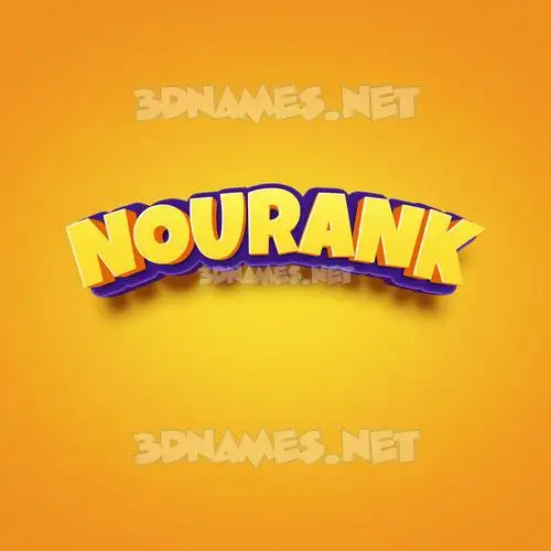 nourank in Orange Toon style - 3D name wallpaper