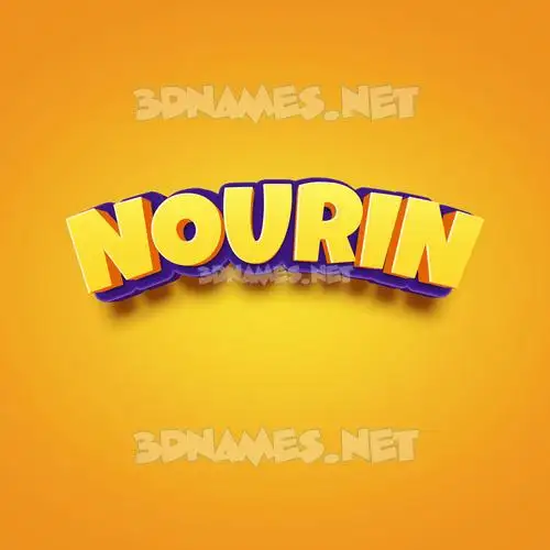 nourin in Orange Toon style - 3D name wallpaper