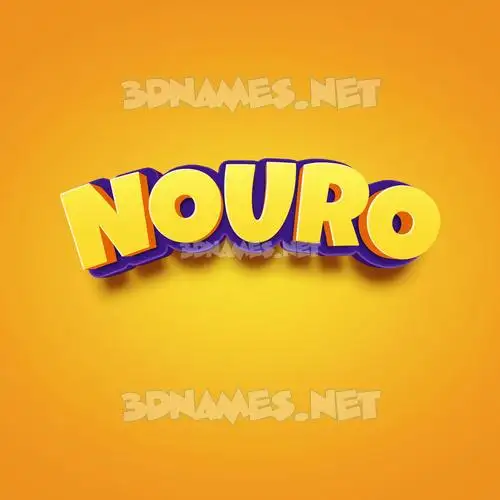 nouro in Orange Toon style - 3D name wallpaper nouro in Orange Toon style - 3D name wallpaper