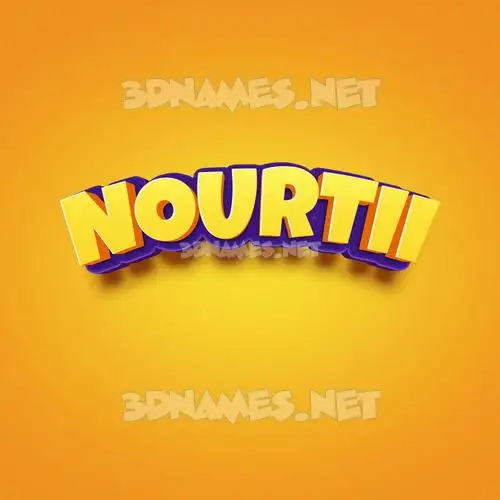 nourtii in Orange Toon style - 3D name wallpaper nourtii in Orange Toon style - 3D name wallpaper