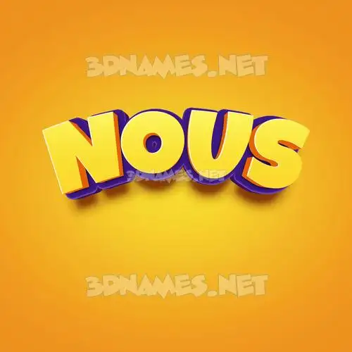 nous in Orange Toon style - 3D name wallpaper nous in Orange Toon style - 3D name wallpaper