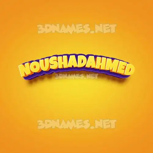 noushadahmed in Orange Toon style - 3D name wallpaper noushadahmed in Orange Toon style - 3D name wallpaper
