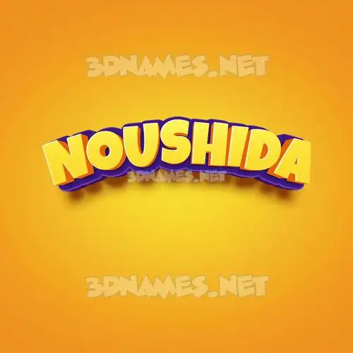noushida in Orange Toon style - 3D name wallpaper noushida in Orange Toon style - 3D name wallpaper