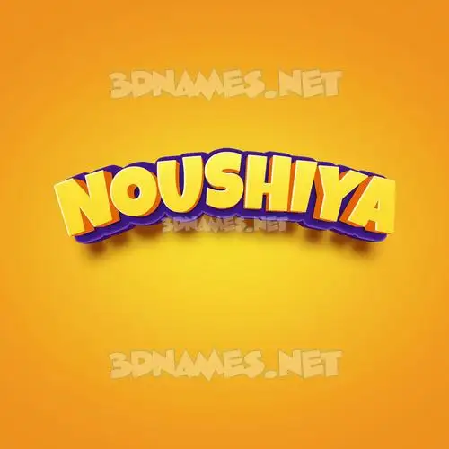 noushiya in Orange Toon style - 3D name wallpaper noushiya in Orange Toon style - 3D name wallpaper