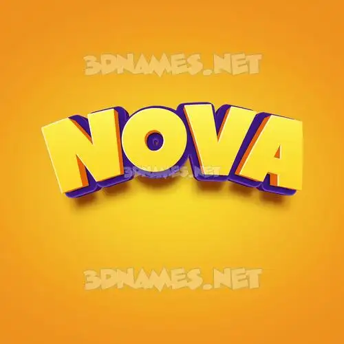 nova in Orange Toon style - 3D name wallpaper nova in Orange Toon style - 3D name wallpaper