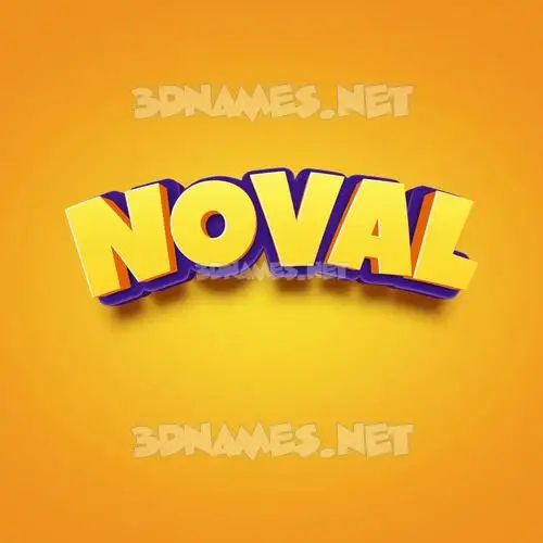noval in Orange Toon style - 3D name wallpaper noval in Orange Toon style - 3D name wallpaper
