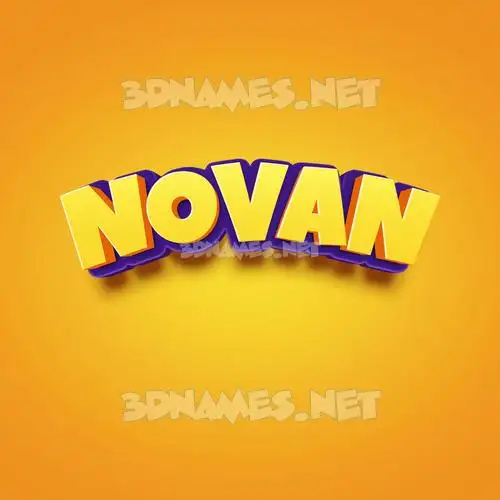 novan in Orange Toon style - 3D name wallpaper novan in Orange Toon style - 3D name wallpaper