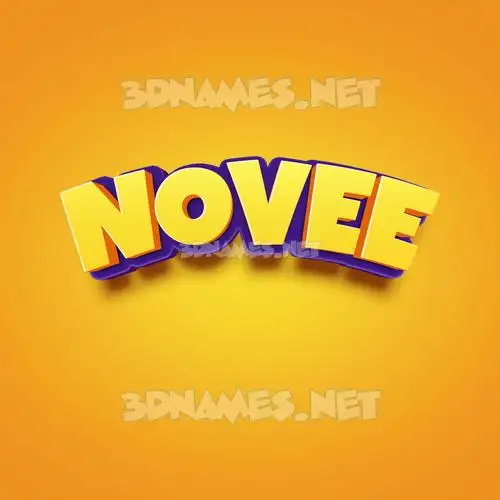 novee in Orange Toon style - 3D name wallpaper