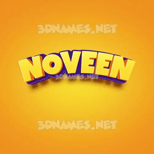 noveen in Orange Toon style - 3D name wallpaper