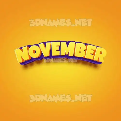 november in Orange Toon style - 3D name wallpaper november in Orange Toon style - 3D name wallpaper