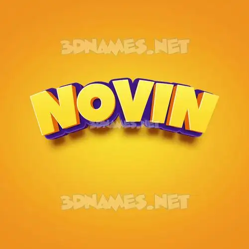 novin in Orange Toon style - 3D name wallpaper novin in Orange Toon style - 3D name wallpaper