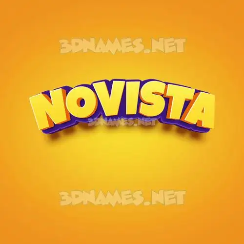 novista in Orange Toon style - 3D name wallpaper