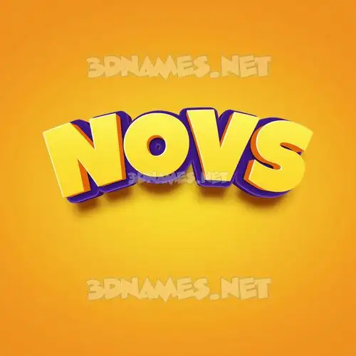 novs in Orange Toon style - 3D name wallpaper novs in Orange Toon style - 3D name wallpaper